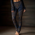 Women‘s Vintage Viking Tribal Celtic Geometry Art Cozy Leggings