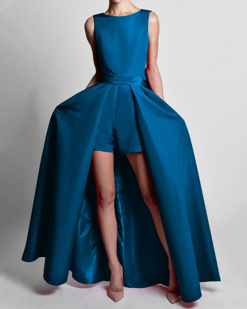 Jumpsuit Swing Panel Skirt with Bow ladies