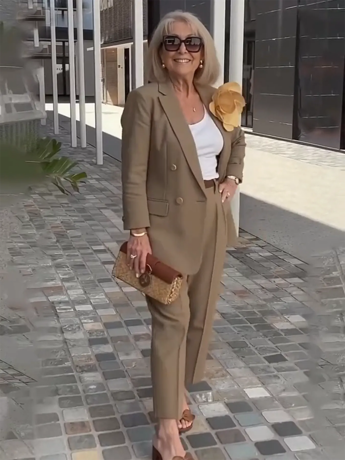 2Pcs Elegant Suit Pants Two-Piece Suit Jacket