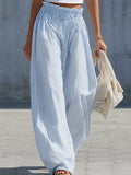Stylish Casual Blue Striped Pants