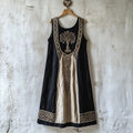 Vintage Viking Art Linen Sleeveless Maxi Dress