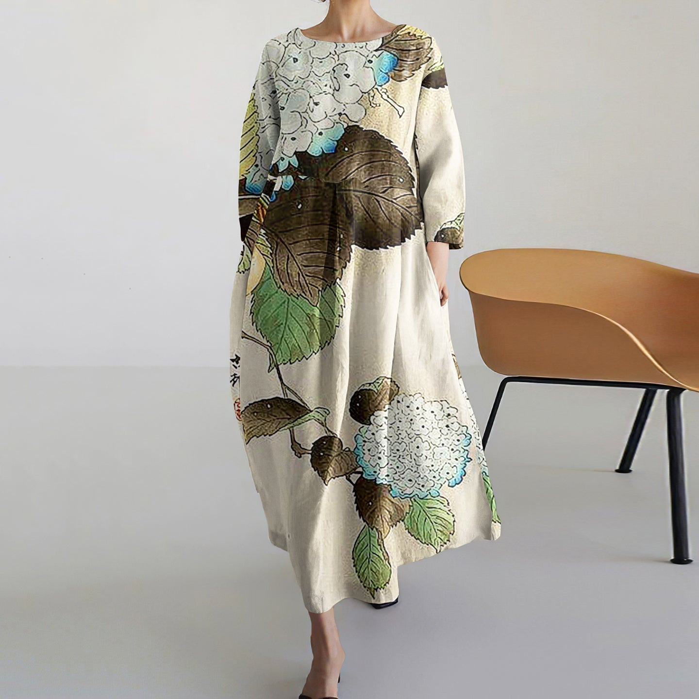 Peony Flower Pattern Women's Dress