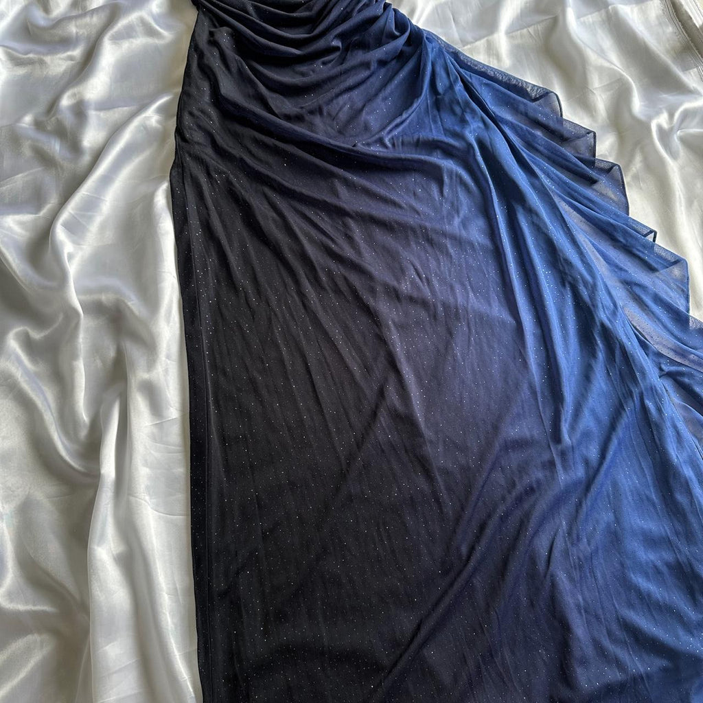 Betsy & Adam Women's Black and Blue Dress