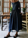 The Dark Blue Cotton &  Kitchen Apron