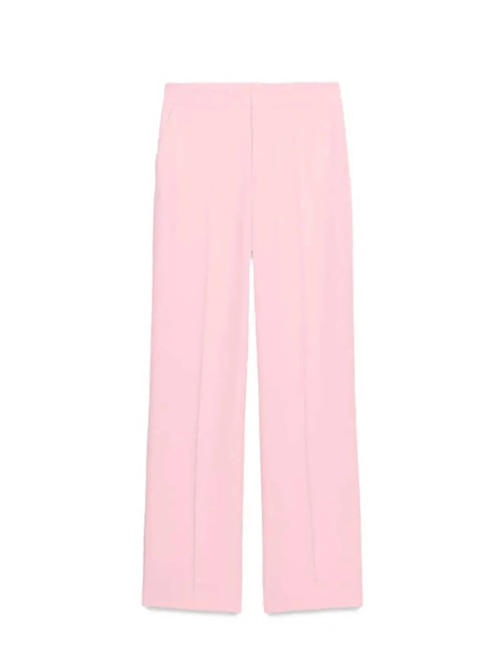 Elegant Pink Patchwork High-Waist Blazer Pants