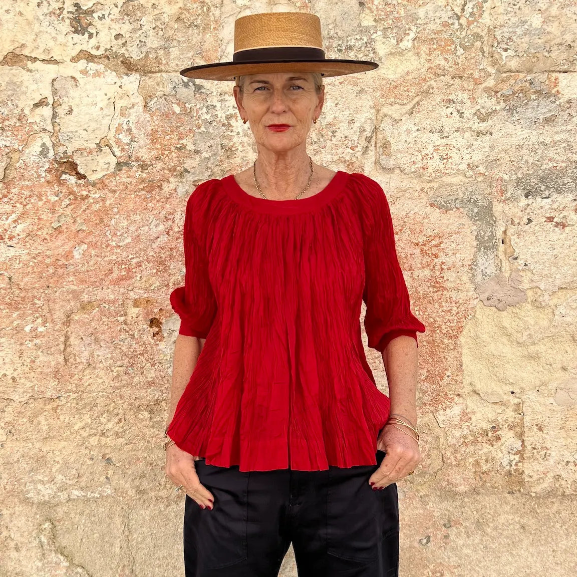 Crinkle  Cotton Top – Dadihouse