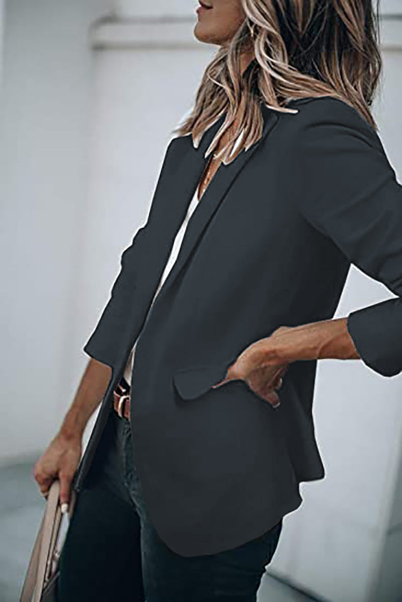 Casual Turndown Collar Coat