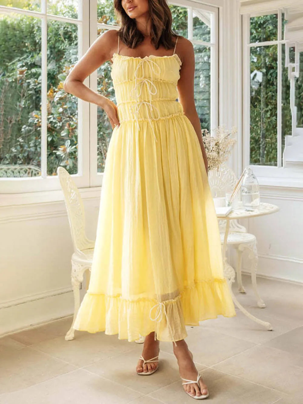 Elegant Off-Shoulder Strap Patchwork Dress