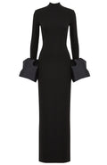 Puff Sleeve Maxi Dress Black