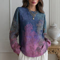Women's Floral Embroidered Round Neck Comfortable Top