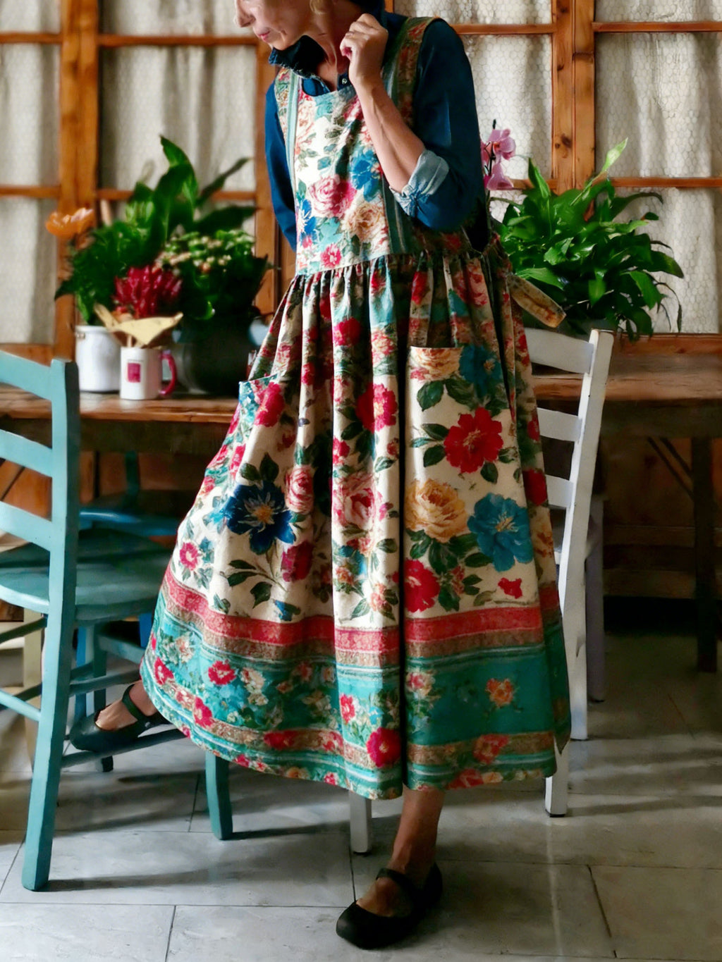 Vibrant Floral Apron