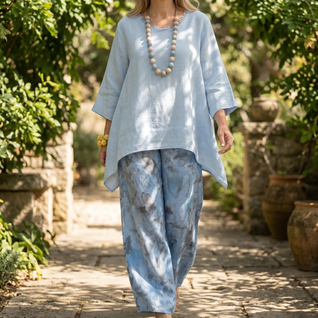 Linova – Women's Artful Linen Two-Piece Set
