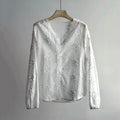Vintage Floral Lace Embroidered Flowy Linen Tunic