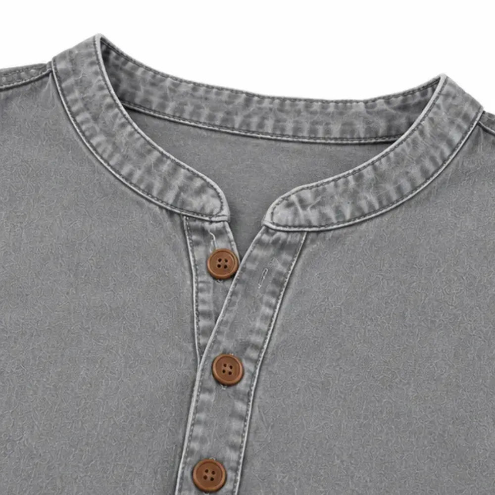 Avelyn – Henley Tunic Top with Side Buttons for Women