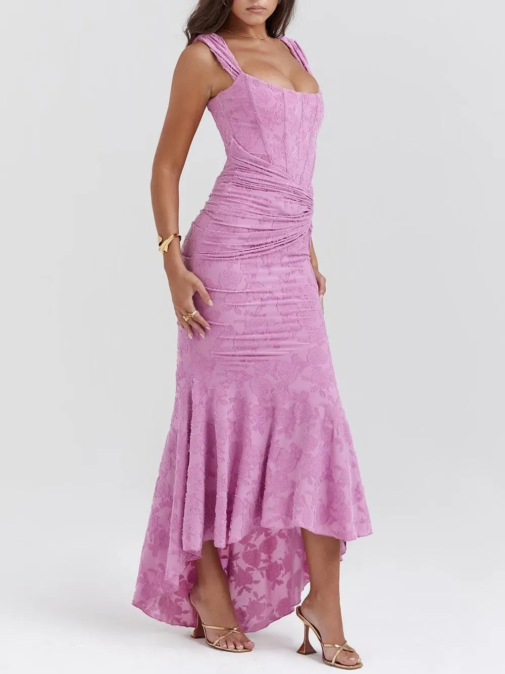 Blue bell floral maxi dress