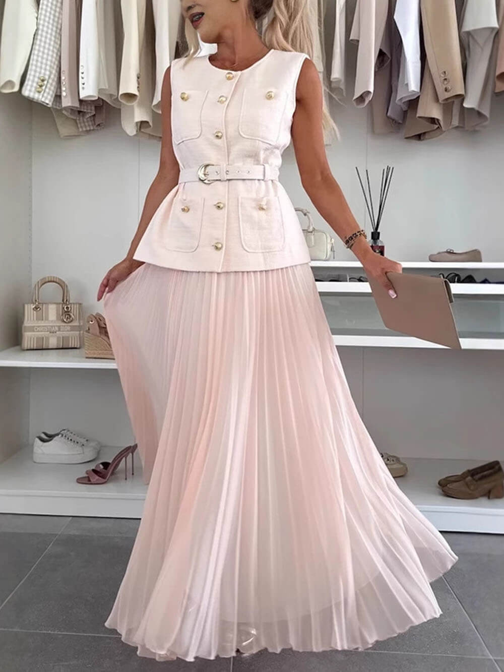 Exquisite And Beautiful Sleeveless Chanel Style Vest Top
