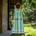 Women's Vintage Bohemian Floral Panel Sleeveless Dress