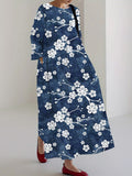 Cherry Blossom Festival Women's Linen Blend Maxi Dress