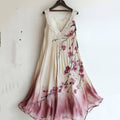Vintage Cherry Blossom Floral Lace Gradient Art Comfy Tank Dress df3f