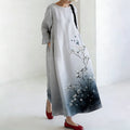 Women's Japanese-style Tie-dye Floral Print Dress