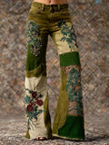 Women's Retro Bohemian Floral Art Print Casual Pants