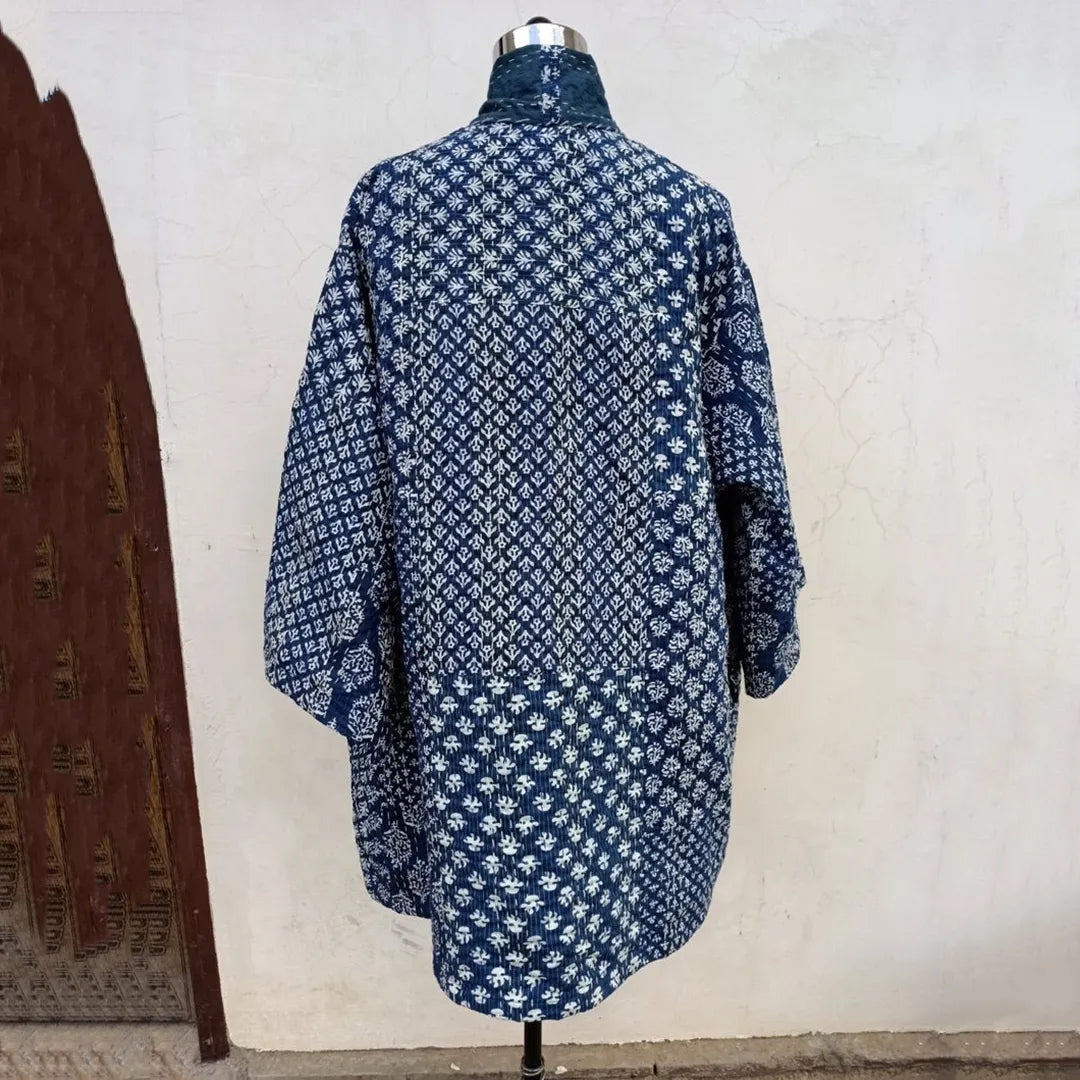 Japanese Style Quilting Design Splicing Kimono