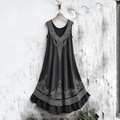 Vintage Viking Art Cozy Linen Tank Dress