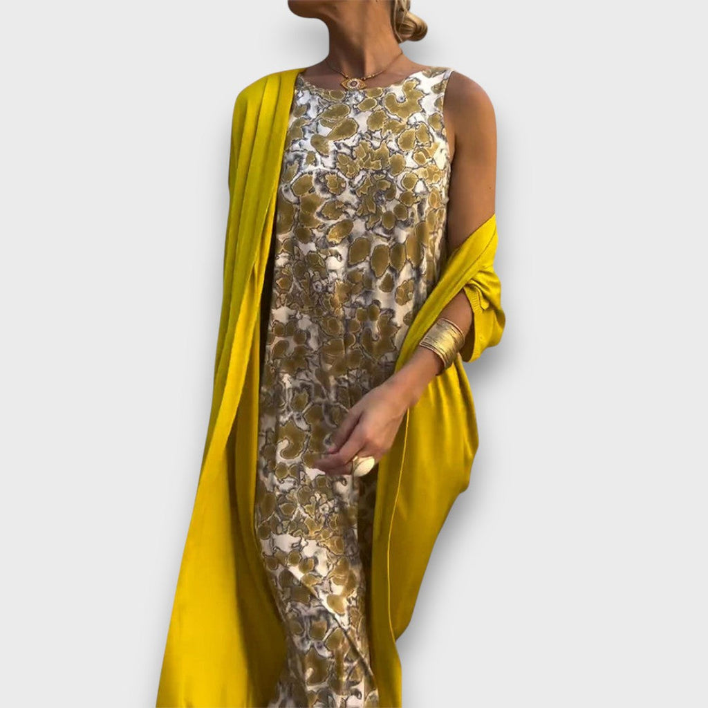 Maxi Dress with Cardigan