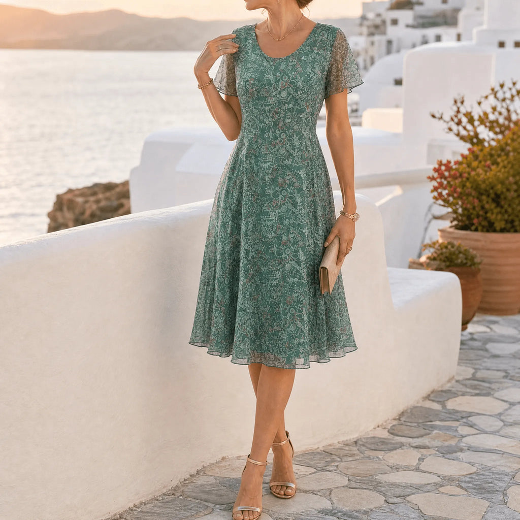 Kynara – Women's Flutter-Sleeve Fit-and-Flare Dress