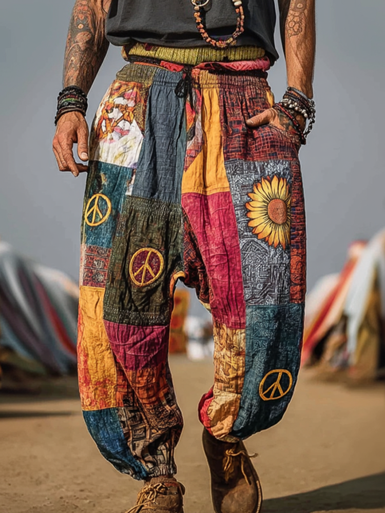 Hippie Bohemian Style Retro Style Men's Casual Long Pants