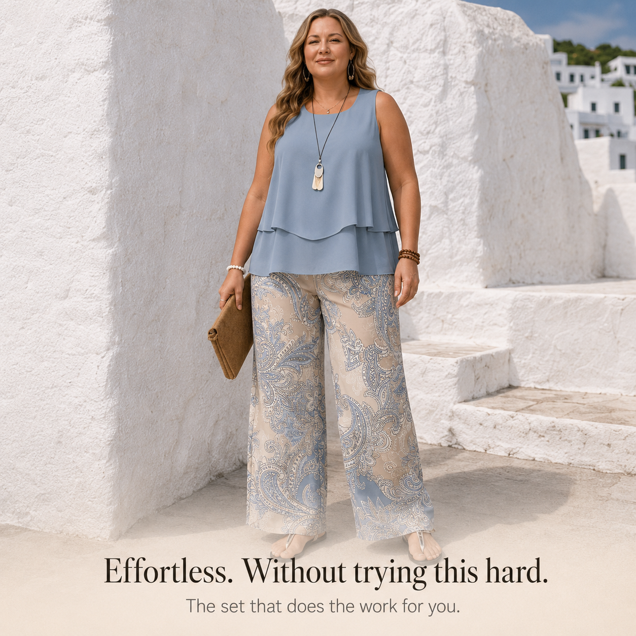Sereluna – Plus Size Paisley Two-Piece Set