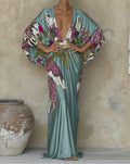 Women's Elegant Vintage Printed Robe