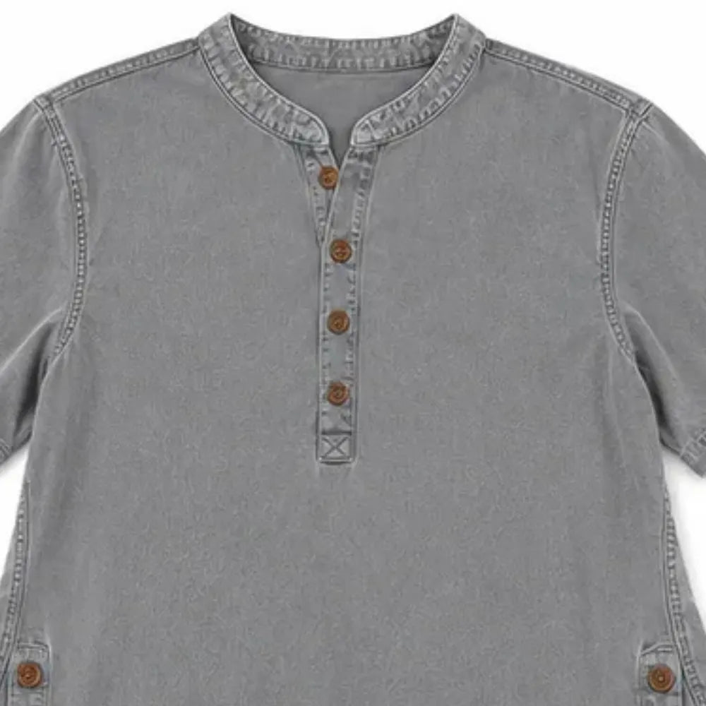 Avelyn – Henley Tunic Top with Side Buttons for Women