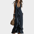 Boho Ruffle Maxi Dress