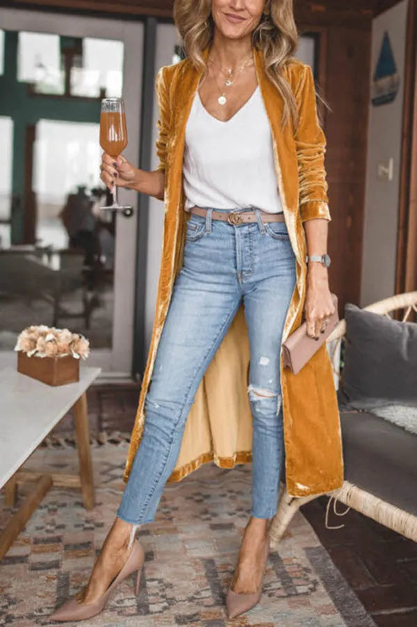 Velvet Kimono Coat