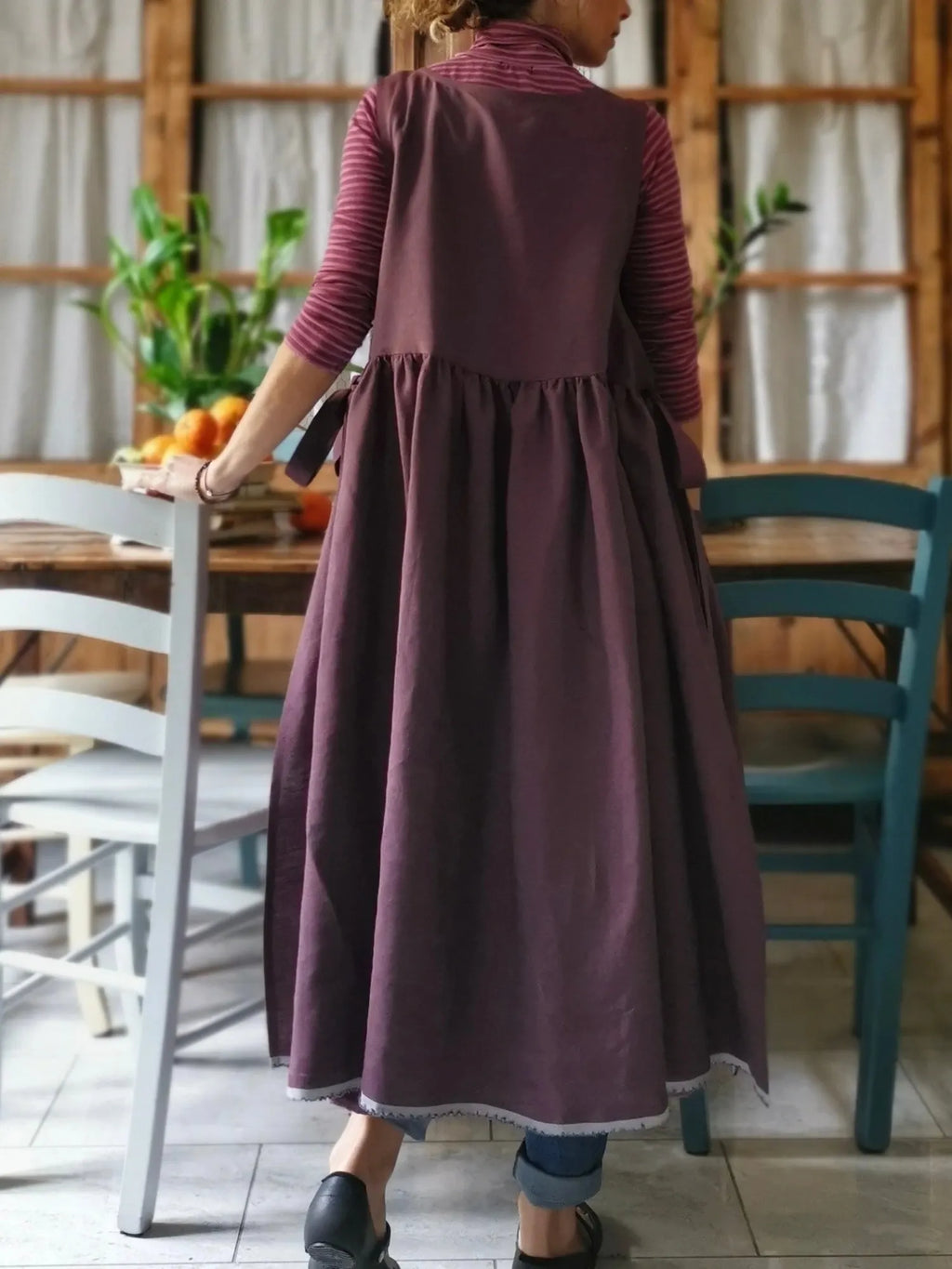 Plum Colored  Apron