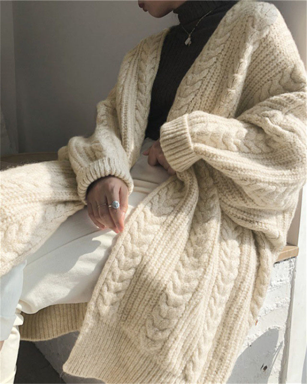 Fashion Solid Color Casual Sweater