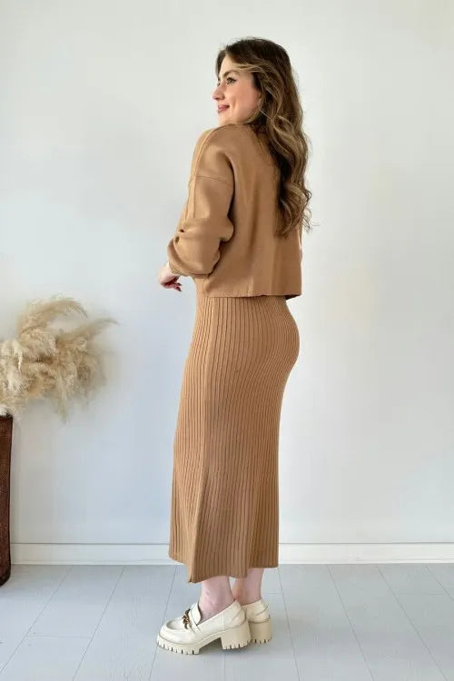Short Sweater Knit Dress Set