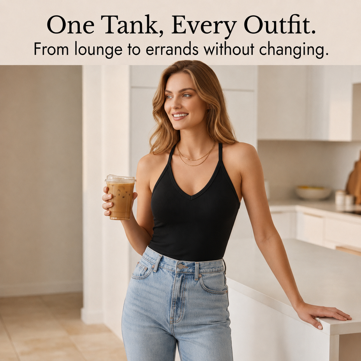 Lunella – Women's Ribbed V-Neck Tank