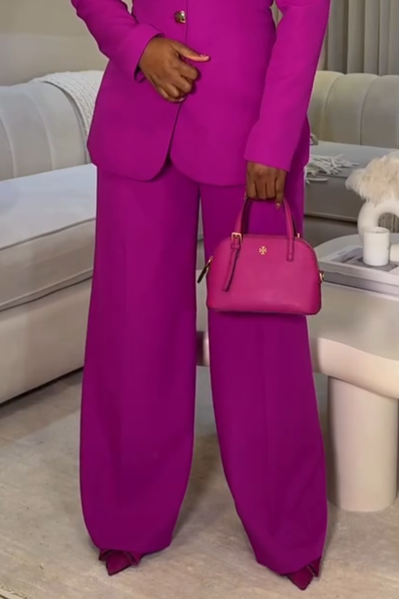 Women Collar Jacket + Pants Temperament Commuting Suit