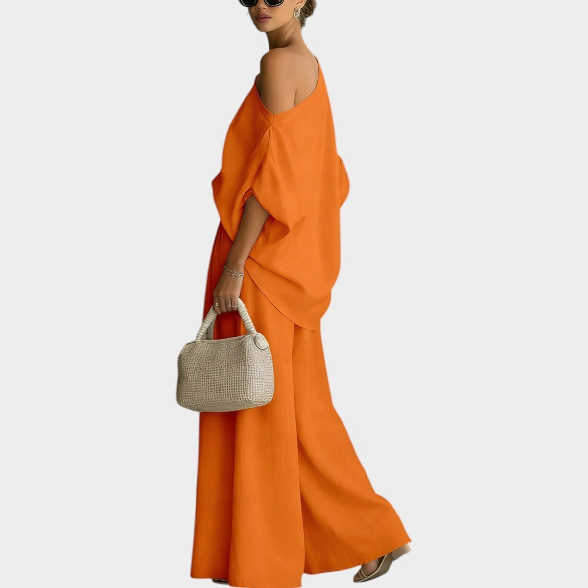 One-Shoulder Two-Piece Set