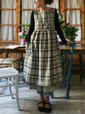 Grey and Green Tartan Apron
