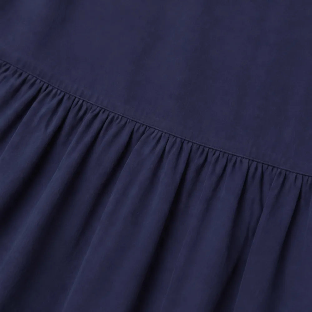 Marelle – Linen-Look Midi Dress with Three-Quarter Sleeves & Pockets