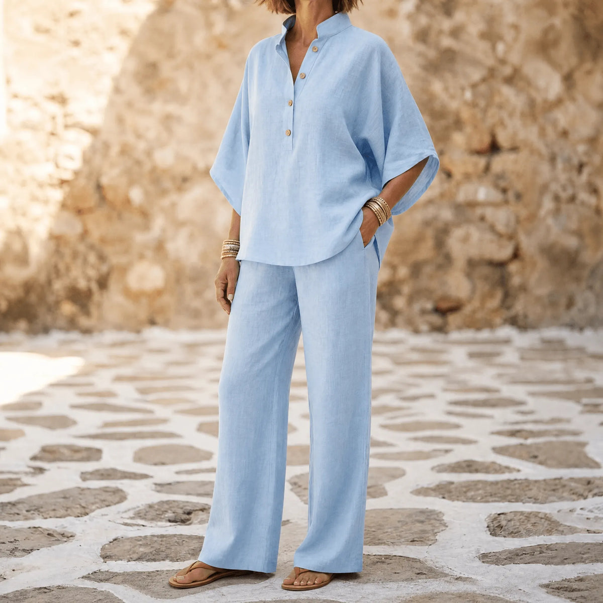 Marelle – Breezy Linen Two-Piece Set for Warm Days