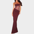 Lace Panel Bodycon Maxi Dress