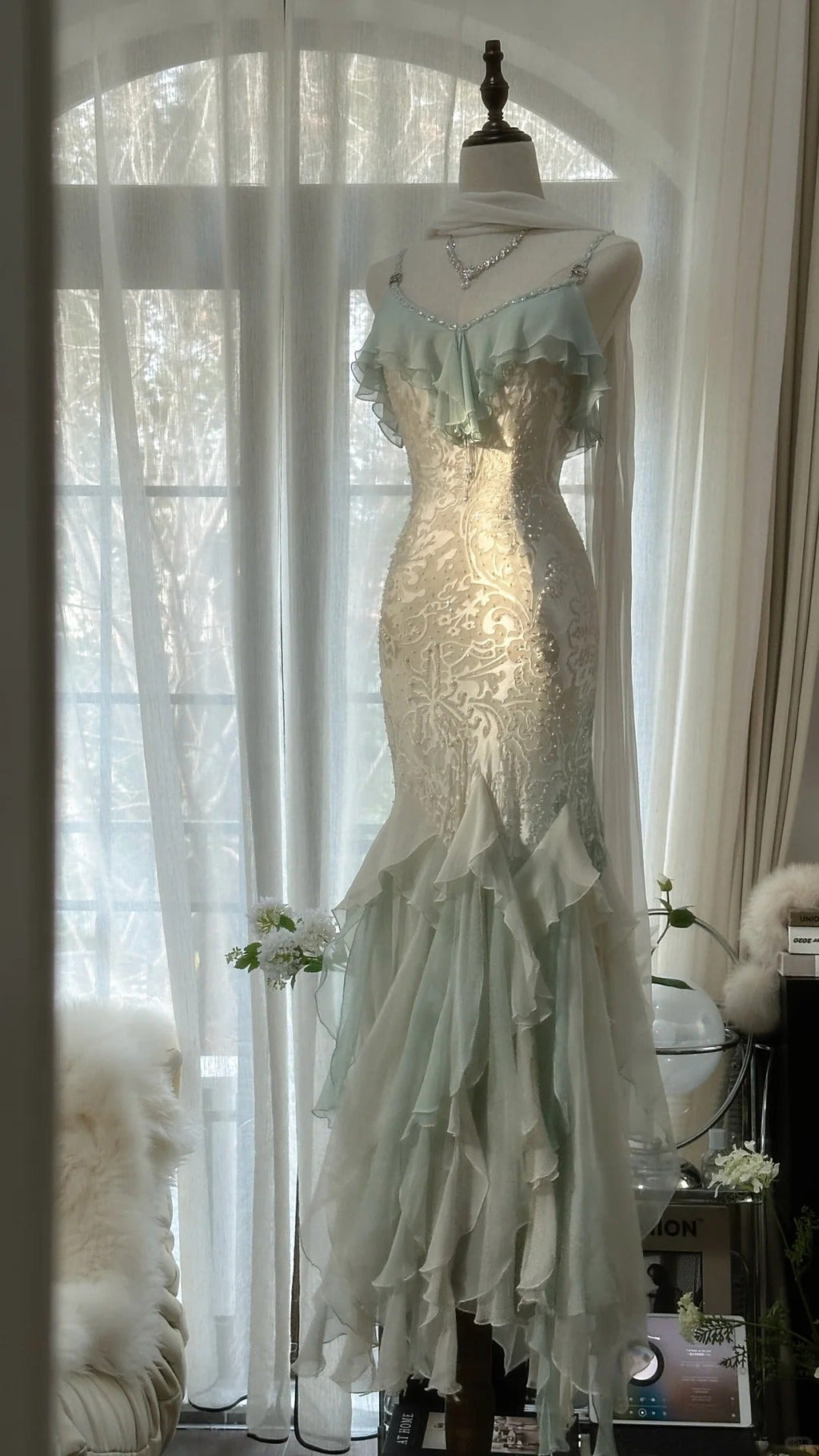 Vintage Evening Dresses, Sleeveless Long Party Gowns  25517