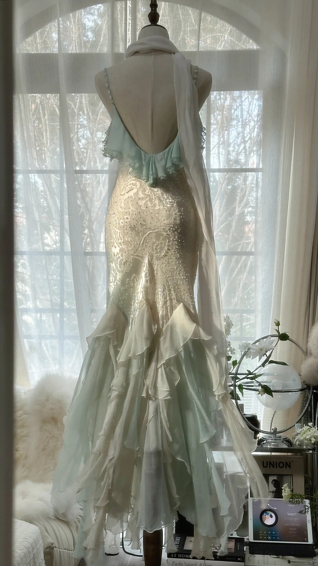 Vintage Evening Dresses, Sleeveless Long Party Gowns  25517