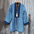 Japanese Style Contrasting Color Design Kimono