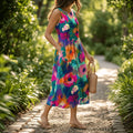 Florenza – Women's Painterly Floral Midi Dress