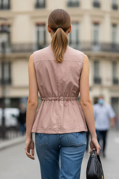 FULL & ZIP PEPLUM TOP